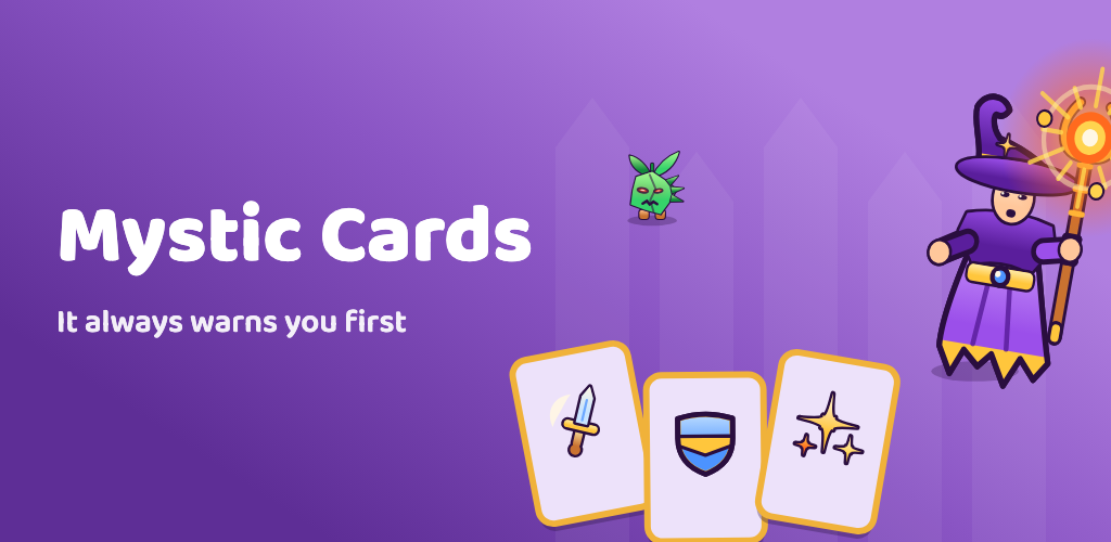 Mystic Cards — Roll three dice. They decide which cards you can play.